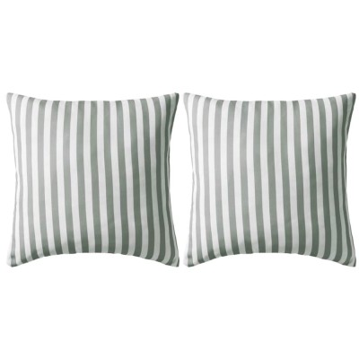 vidaXL Perne de exterior, 2 buc, imprimeu dungi, 45 x 45 cm, gri 132309 foto