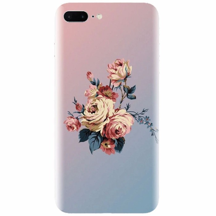 Husa silicon pentru Apple Iphone 7 Plus, Roses