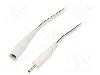 Cablu alimentare DC, DC 2,35/0,7 mufa, DC 5,5/2,1 soclu, alb, 0,5m, WEST POL - P07-C21-T050-050WH