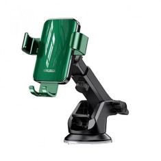 Suport Auto Telefon Kakusiga KSC-1498 Mechanical Gravity Lock prindere cu ventuza, Verde