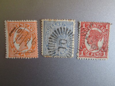 TIMBRE AUSTRALIA QUEENSLAND NEUZATE STAMPILAT=201 foto