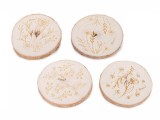 Cumpara ieftin Set 4 suporturi pahare lemn &Oslash; 10 cm