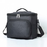 Geanta pentru picnic cu izolare termica, flippy, multifunctionala, compartimentata, 2 tipuri de manere, impermeabila, 26x24x17 cm, negru