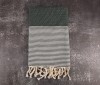 Prosop Plajă | Fouta |Tunis Verde Sahara Cu Dungi Albe 200 x 100 cm
