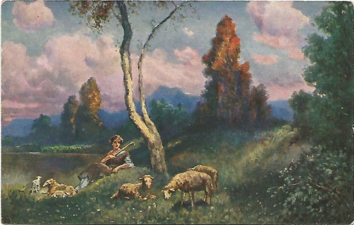 carte postala - LA PASCUT OILE