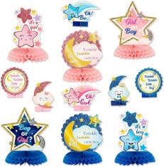 Set de 12 decoratiuni pentru ziua de nastere Haooryx, hartie, multicolor