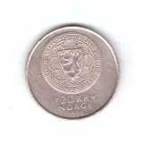 Moneda Norvegia 20 kroner 1999 Akershus, stare buna, curata