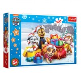 Puzzle Crăciun, Paw Patrol, 100 Piese, +5 Ani, Multicolor