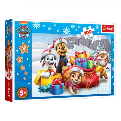 Puzzle Crăciun, Paw Patrol, 100 Piese, +5 Ani, Multicolor foto