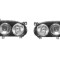 Set faruri tuning VW GOLF 3, 08.1991-04.1999, TYC, partea stanga+dreapta, tip bec H1+H3+T5W; manual/electric; janta neagra;