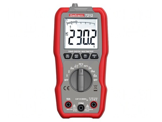 Multimetru Digital LCD SEFRAM7212 6000 Contează