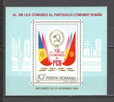 Romania.1984 Congresul pcr-Bl. ZR.744 foto