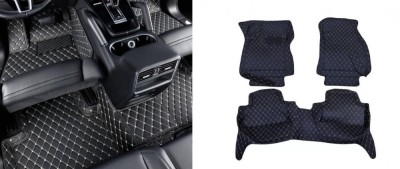 Covorase presuri 5D din piele Vw Sharan 2010-2017 Lux Negru+Bej foto