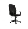 Scaun Birou Directorial Rotativ, Imitatie Piele Negru, Reglabil, Mecanism Oscilant, 90kg