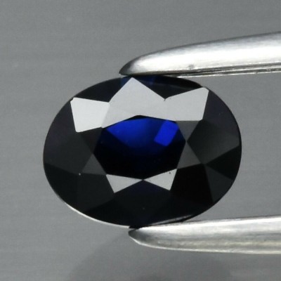 ~ &amp;gt; SAFIR NATURAL ALBASTRU NETRATAT VVS1 - 0,38 ct. Certificat de Autenticitate foto