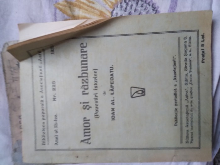 Amor și Razbunare IOAN AL LAPEDATU 1935