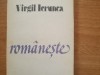 Romaneste - Virgil Ierunca, Humanitas 1991, 269 pagini, Eseuri Critica Literara