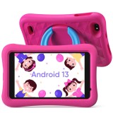 Cumpara ieftin Tableta copii AOGO K8, ecran 8&Prime; LCD, 32GB, 2GB RAM, WiFi, Android 13, control parental, jocuri si activitati educative, camera 5 MP, roz