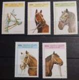 Laos 1996 cai , animale, ca&iacute; de rasa serie 5v neștampilată