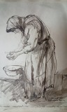 Traian Brădean desen din 1955 laviu