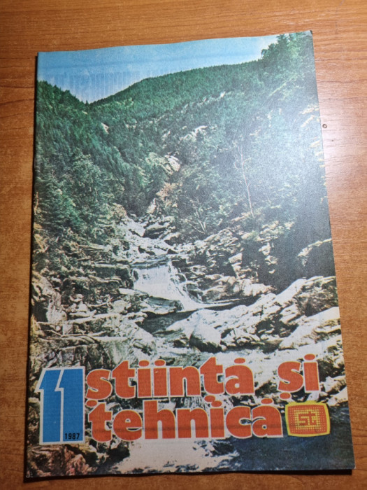 stiinta si tehnica noiembrie 1987-gaz metan medias,srt. mihail marin