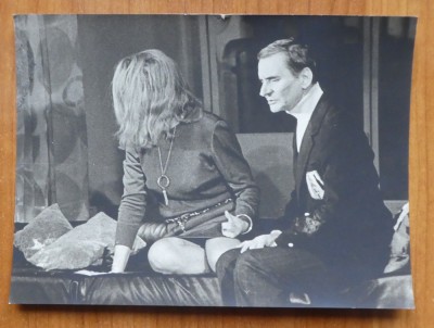 Radu Beligan si Valeria Gagealov in piesa Prizonierul din Manhatan, 1973 foto