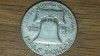 SUA / USA / Statele Unite - moneda de colectie istorica - 1/2 half dollar 1950 argint 900 - Benjamin Franklin, America de Nord