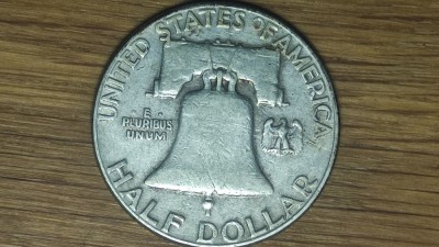 SUA / USA / Statele Unite - moneda de colectie istorica - 1/2 half dollar 1950 argint 900 - Benjamin Franklin foto