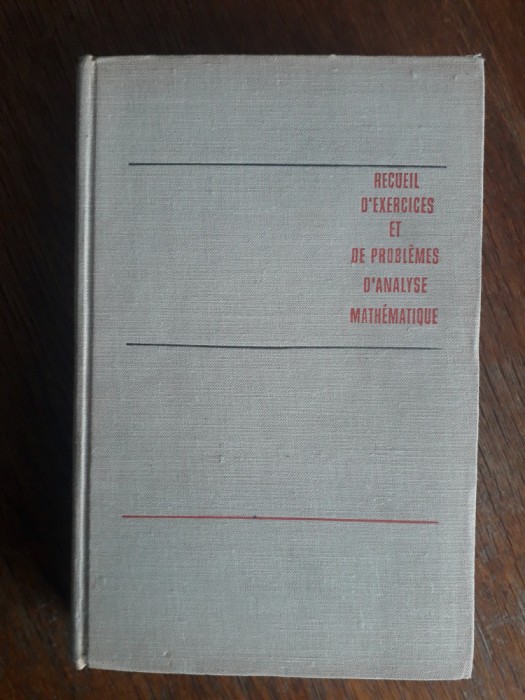 Recueil d&#039;exercices et problemes d&#039;analyse mathematique / R6P1S