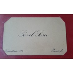 Carte de vizita, Pabel Suru, editor