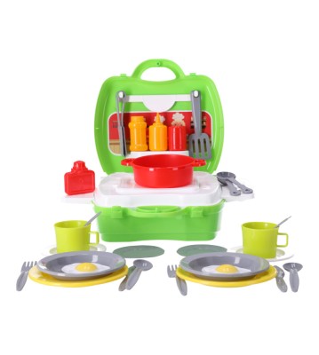 Set de bucatarie PILSAN pentru copii, in valiza, 37 elemente foto