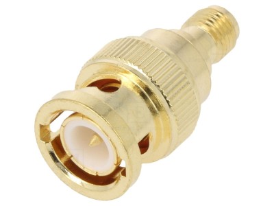 Adaptor BNC SMA 50&amp;Omega;, PTFE, aurit foto