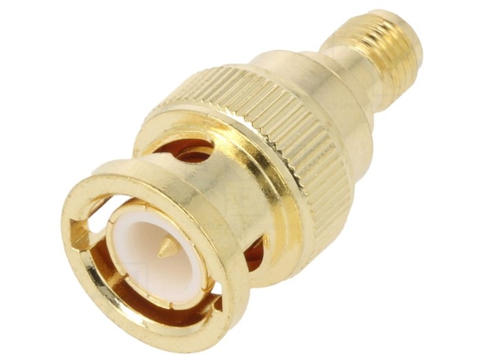Adaptor BNC SMA 50&Omega;, PTFE, aurit