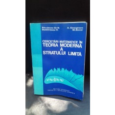 CERCETARI MATEMATICE IN TEORIA MODERNA A STRATULUI LIMITA - SAVULESCU ST.N.