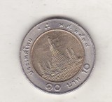 bnk mnd Thailanda 10 baht 1991 , bimetal