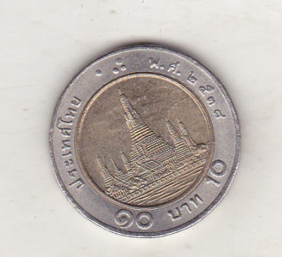 bnk mnd Thailanda 10 baht 1991 , bimetal foto