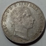 Austro-Ungaria, Franz Joseph, Florin 1860 A, Viena, Argint.
