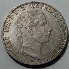 Austro-Ungaria, Franz Joseph, Florin 1860 A, Viena, Argint.