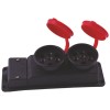 Prelungitor 2 prize, 380V, Negru, Plastic, Utilizare Interior, Casa/Birou