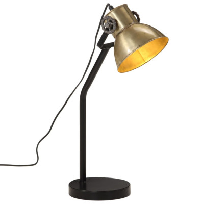 vidaXL Lampă de birou 25 W, alamă antichizată, 17x17x60 cm, E27 foto