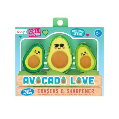 Set ascutitoare si radiere Avocado Love - set de 3 foto