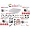 Kit supraveghere profesional mixt Hikvision Color Vu 4 camere 5MP IR40m si IR20m DVR 4 canale full accesorii si HDD 1TB SafetyGuard Surveillance