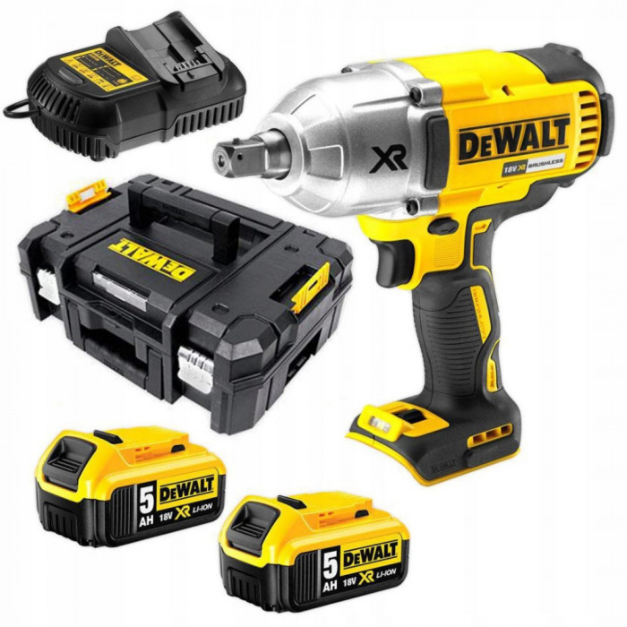 Pistol de impact 1 2 cu 2 acumulatori 1625Nm DeWalt DCF899P2