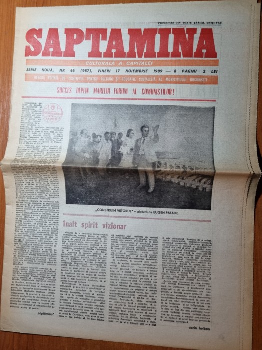 saptamana 17 noiembrie 1989-congresul al 14-lea al PCR