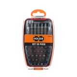 Set 38 biti pentru insurubare, Holzer 8060139 , cu adaptor magnetic, 32 piese