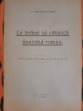 1939 Ce trebue sa citeasca tineretul roman, G.T. Niculescu-Varone