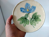 Farfurie ceramica veche Made in Germany, cu floare, 15.5cm diametru