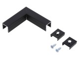 Conector 90&deg; Aluminiu Anodat Negru SMART10