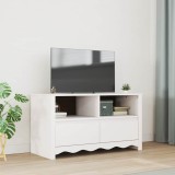 Cabinet TV cu sertar Alb 99 x 43 x 55 cm Lemn masiv de pin