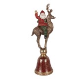 Cumpara ieftin Figurina Mos Craciun cu Ren polirasina multicolora 24x20x63 cm